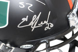 Ray Lewis & Ed Reed Autographed Miami Hurricanes '17 Nights F/S Helmet BAS 39865