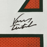 FRAMED Autographed/Signed VINNY TESTAVERDE 35x39 Orange Jersey BAS COA