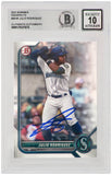 Julio Rodriguez Signed Mariners 2022 Bowman Prospects #BP45 (Beckett - Auto 10)