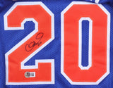 Allan Houston Signed Knicks Jersey (Beckett) New York Shooting Guard 1996-2005