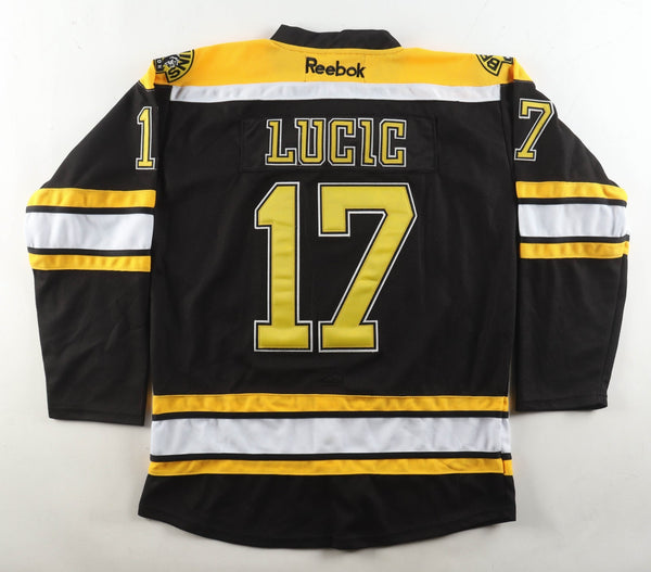 Milan Lucic Signed Boston Bruins Reebok Authentic Jersey (JSA) 2011 Cup Champion
