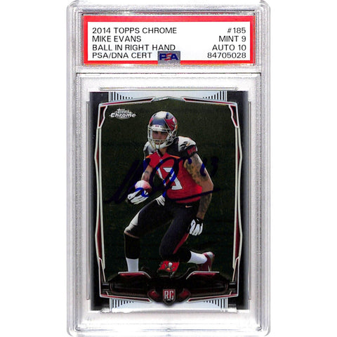 Mike Evans Signed 2014 Topps Chrome #185 Trading Card Slab PSA 41042