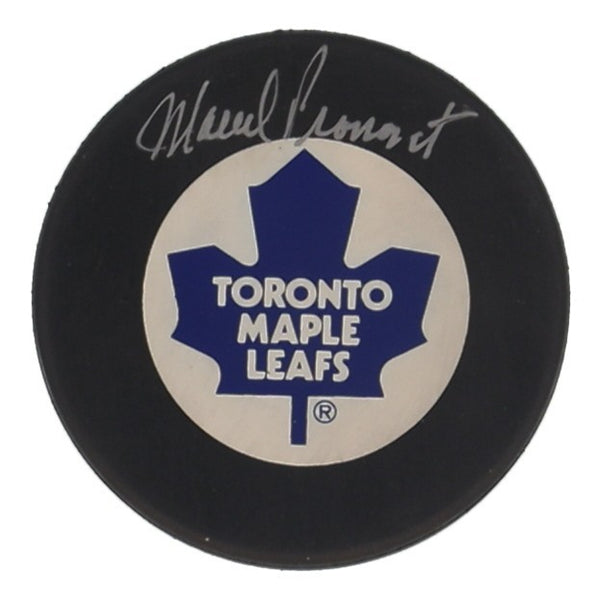 Marcel Pronovost Signed Toronto Maple Leafs Logo Puck (Beckett) 5xSty. Cup Champ