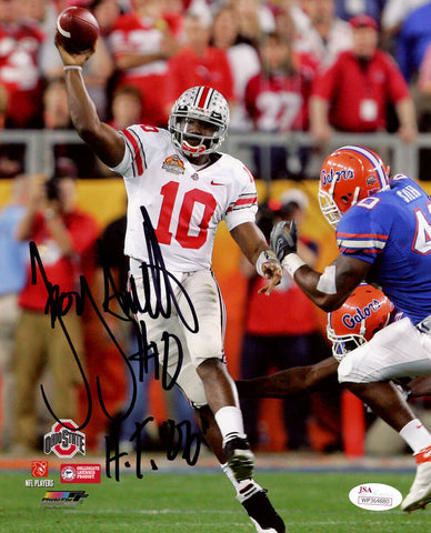 Troy Smith Autographed Ohio State Buckeyes 8x10 Photo HT 06 JSA 42506