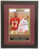 Bobby Bowden & Charlie Ward Signed Florida State Seminoles Framed Photo /JSA COA
