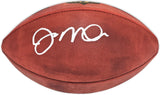 JOE MONTANA AUTOGRAPHED SIGNED NFL LEATHER GOLD SHIELD FOOTBALL 49ERS JSA 216962
