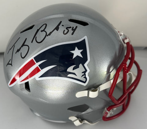 Patriots SB Champ TEDDY BRUSCHI Signed Full Size Replica Speed Helmet AUTO - BAS