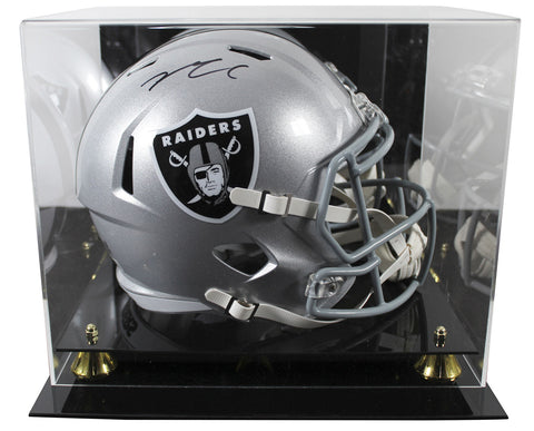 Raiders Maxx Crosby Authentic Signed Full Size Speed Rep Helmet W/ Case Fanatics