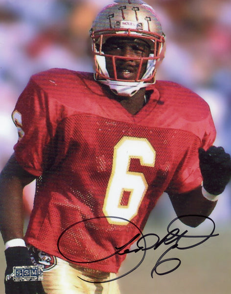 LEROY BUTLER AUTOGRAPHED FLORIDA STATE SEMINOLES 8x10 PHOTO COA