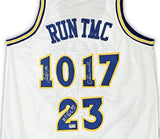WARRIORS RUN TMC AUTOGRAPHED WHITE JERSEY 3 SIGS MULLIN HARDAWAY BECKETT
