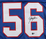 Lawrence Taylor Signed New York Giants Career Highlight Stat Jersey (Beckett) LB