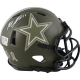 Micah Parsons Autographed Dallas Cowboys 22 Salute Mini Helmet Fanatics 49112