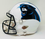 CHRISTIAN McCAFFREY Autographed Panthers White Matte Authentic Helmet FANATICS
