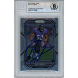 Ray Lewis Autographed/Signed 2022 Prizm #27 Trading Card Beckett 53046