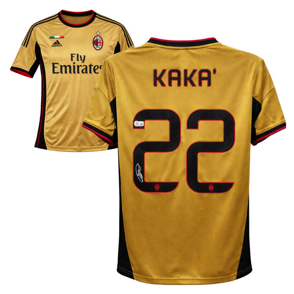 Ricardo Kaka Signed AC Milan Away Soccer Jersey #22 with Beckett COA