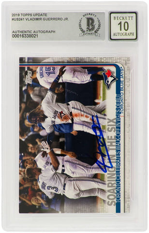 Vladimir Guerrero Jr. Signed 2019 Topps Update RC Card #US241 (Beckett -Auto 10)