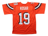 Bernie Kosar Cleveland Signed Orange Football Jersey JSA QR Hologram
