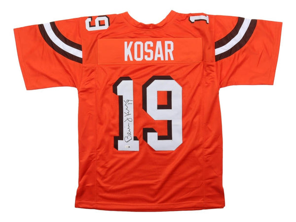 Bernie Kosar Cleveland Signed Orange Football Jersey JSA QR Hologram