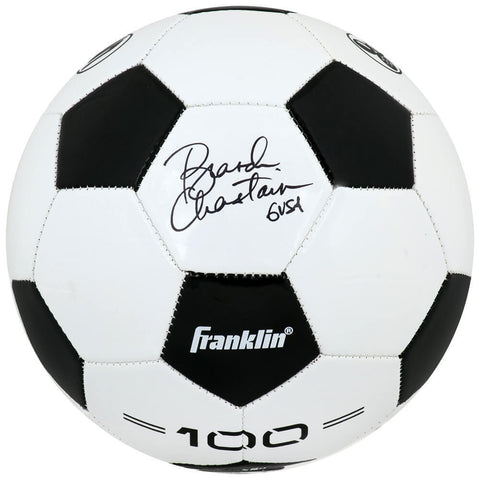 Brandi Chastain Signed Wilson Black & White Size 5 Soccer Ball - (SCHWARTZ COA)