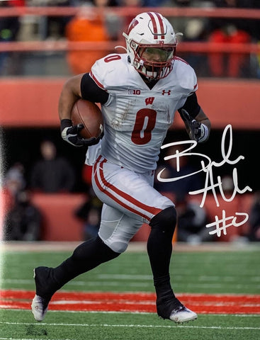 Badgers Running Back BRAELON ALLEN Signed Wisconsin 8x10 photo #6 AUTO