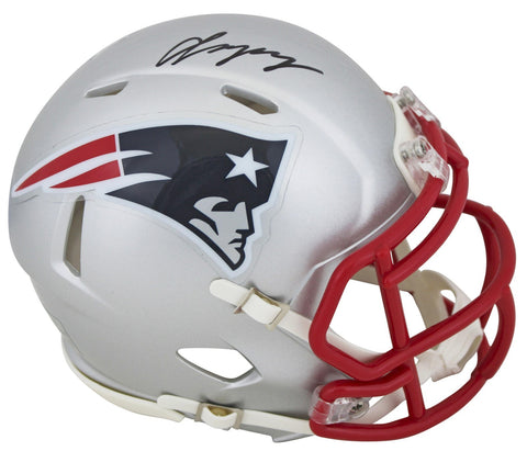 Christian Gonzalez Signed New England Patriots Mini Helmet (Beckett) All Pro D.B