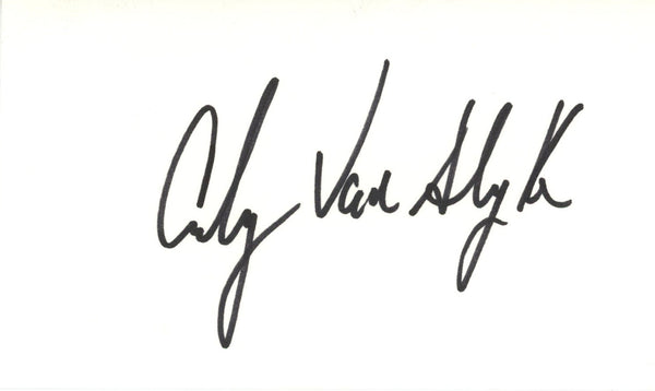 Andy Van Slyke Autographed Pittsburgh Pirates Index Card Beckett 45303
