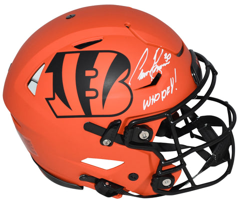 CHASE BROWN SIGNED CINCINNATI BENGALS RAVE AUTHENTIC SPEEDFLEX HELMET W/ WHO DEY