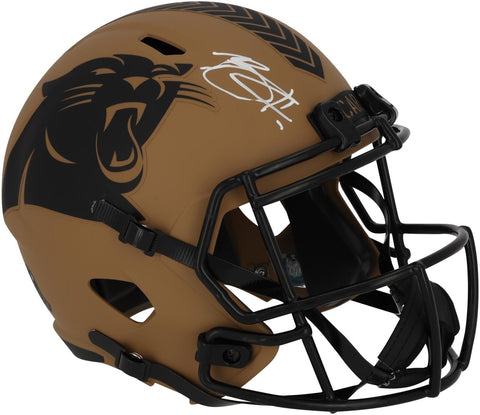 Bryce Young Carolina Panthers Autographed 2023 Salute to Service Replica Helmet