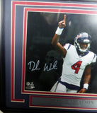 DESHAUN WATSON AUTOGRAPHED FRAMED 8X10 PHOTO HOUSTON TEXANS BECKETT BAS 130230