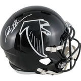 Deion Sanders Autographed Atlanta Falcons F/S Throwback Helmet Beckett 49664