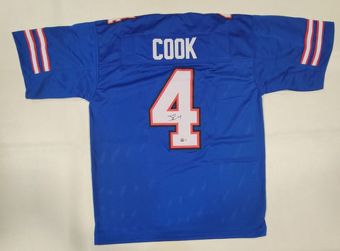 JAMES COOK SIGNED PRO STYLE CUSTOM XL JERSEY WITH BECKETT QR COA