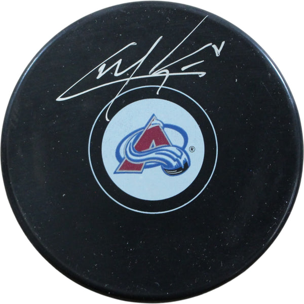 Cale Makar Autographed/Signed Colorado Avalanche Logo Puck Fanatics 54961