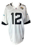 Travis Hunter Signed Jacksonville Jaguars White Nike Game Replica Jersey BAS