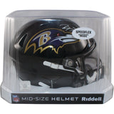 Ray Lewis Autographed Baltimore Ravens Mid-Size Midi Helmet Beckett W 55632