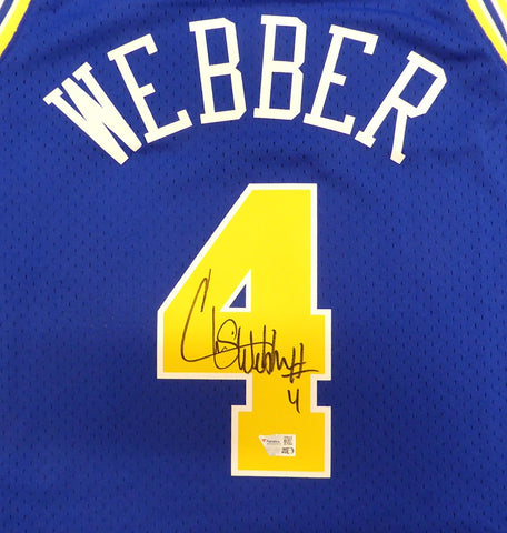 Warriors Chris Webber Autographed 1993-94 Mitchell & Ness Jersey Beckett