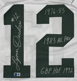 LYNN DICKEY Signed Custom Replica White Jersey AUTO w/ 3 Scripts - BAS