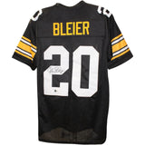 Rocky Bleier Autographed/Signed Pro Style XL Black Jersey Beckett Witness 51491