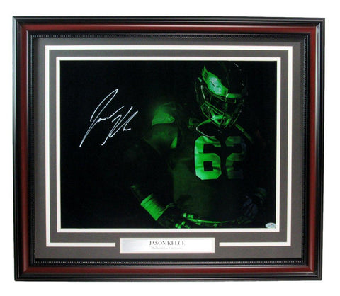 Jason Kelce Signed/Auto 16x20 Photo Philadelphia Eagles Framed PSA/DNA 189788