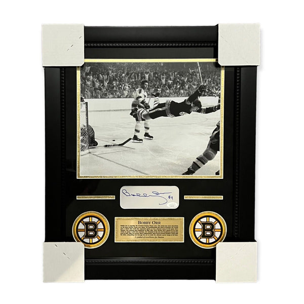 Bobby Orr Signed Autographed Cut Collage Framed to 19x23 JSA
