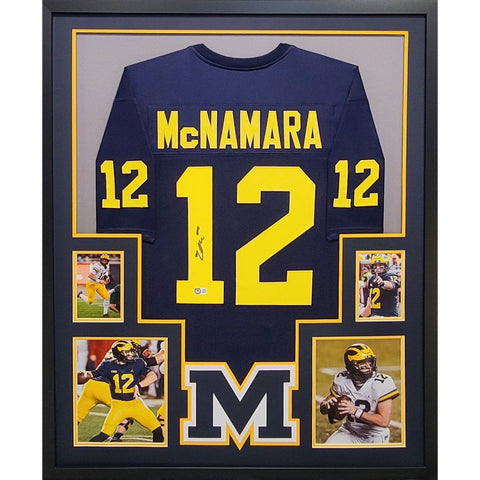 Cade McNamara Autographed Signed Framed Michigan Wolverines Jersey BECKETT