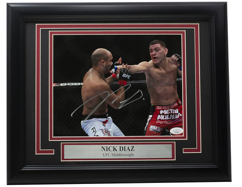 Nick Diaz Signed Framed 8x10 UFC Photo JSA TT45239