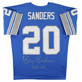 Lions Barry Sanders "HOF 04" Signed Blue Mitchell & Ness TB Jersey BAS Witnessed
