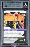 Lakers Brandon Ingram Signed 2018 Panini Prizm Silver #26 Card BAS Slabbed