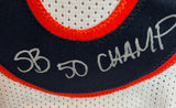 T.J. Ward Autographed Broncos White Jersey Inscribed "SB 50 Champs - BAS COA