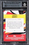 Nationals Josiah Gray Signed 2022 Topps Fire Flame #167 Rookie Card BAS Slabbed