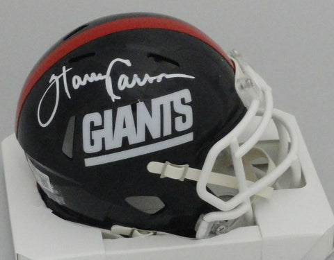 NY Giants HOF'er HARRY CARSON Signed Riddell Speed Mini Helmet AUTO - BAS