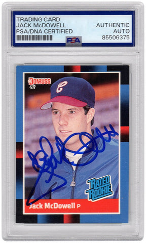 Jack McDowell Signed White Sox 1988 Donruss Rated Rookie Card #47 - PSA Slabbed
