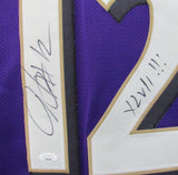 Jacoby Jones Signed/Inscribed Ravens Custom Football Jersey JSA 164565