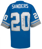 Barry Sanders Signed Lions Blue 1996 T/B M&N Football Jersey w/Lion King -SS COA