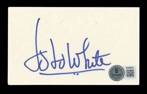 Celtics JoJo White Authentic Signed 3x5 Index Card Autographed BAS #BT03534